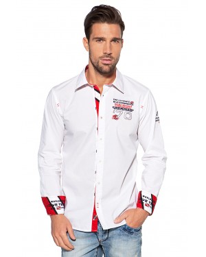 shirt ls men int. d.t white